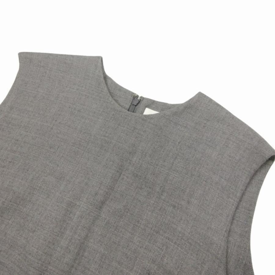 美品 ENFOLD エンフォルド プルオーバーベスト トップス ウール ワンピース ノースリーブ サイドスリット 36 グレー レディース 古着 中古 | ENFOLD | 02