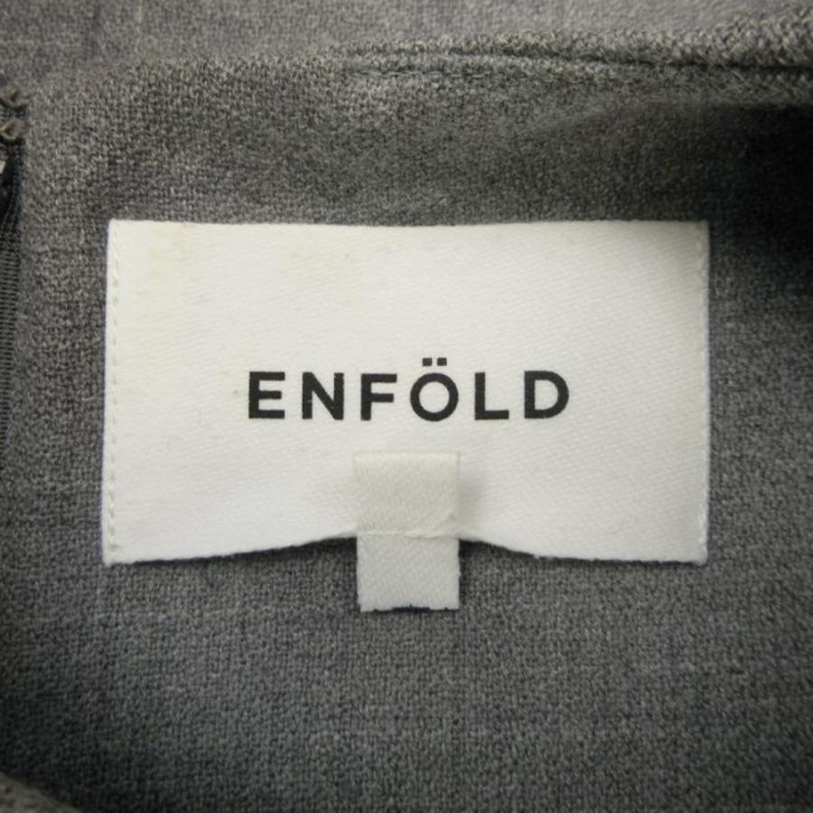美品 ENFOLD エンフォルド プルオーバーベスト トップス ウール ワンピース ノースリーブ サイドスリット 36 グレー レディース 古着 中古 | ENFOLD | 05