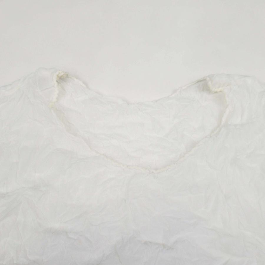 美品 95aw 90s ISSEY MIYAKE イッセイミヤケ プリーツ加工 シアーTシャツ 半袖 プルオーバー カットソー M 白 ホワイト IM53-JK120 レディース 古着 中古 | ISSEY MIYAKE | 02