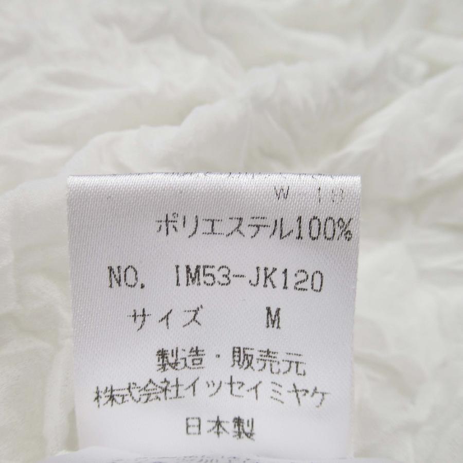美品 95aw 90s ISSEY MIYAKE イッセイミヤケ プリーツ加工 シアーTシャツ 半袖 プルオーバー カットソー M 白 ホワイト IM53-JK120 レディース 古着 中古 | ISSEY MIYAKE | 06