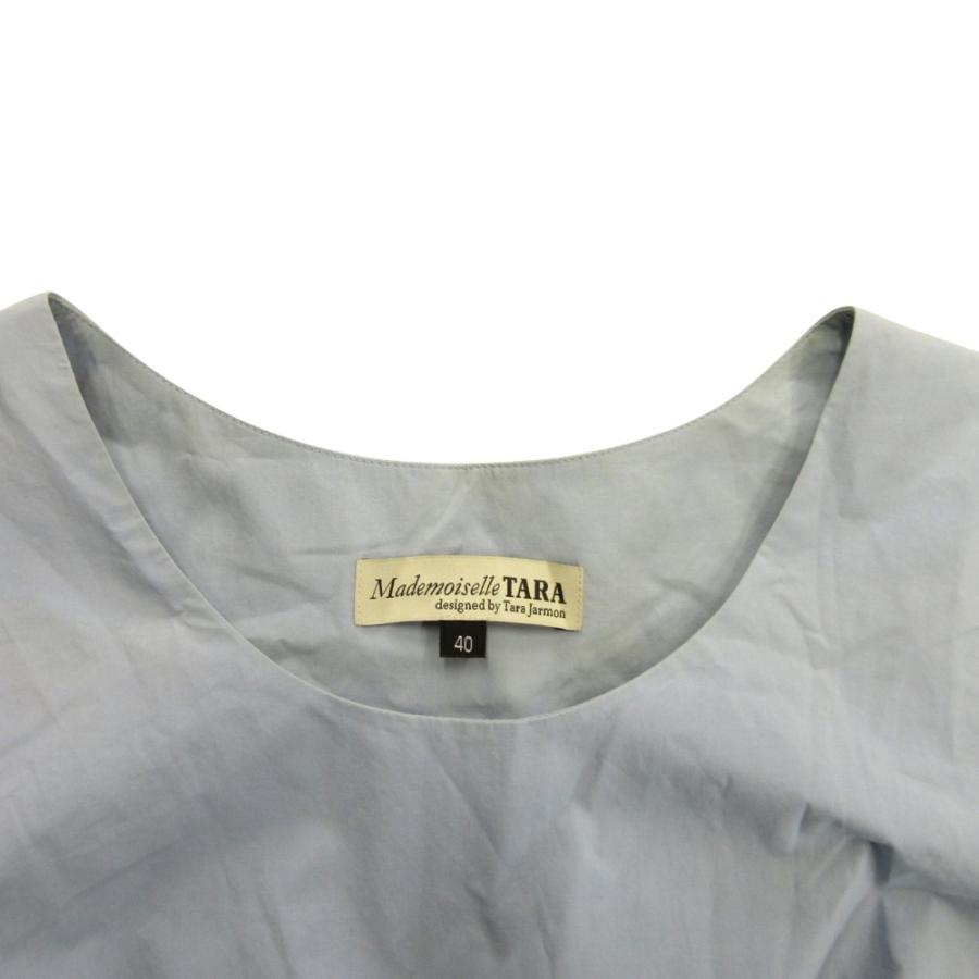 未使用 Mademoiselle Tara マドモアゼル タラ ノースリーブ ワンピース カットソー ドレス タラジャーモン 40 青 ブルー レディース 古着 中古 | Tara Jarmon | 02