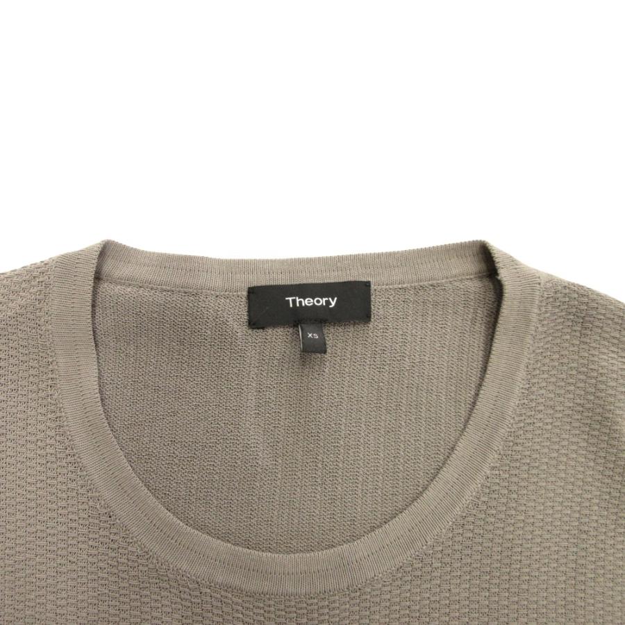 美品 Theory セオリー TOLEDO SS SLEEK COTTON 半袖 ニット Tシャツ セーター コットン XS グレー メンズ 古着 中古 | theory | 03
