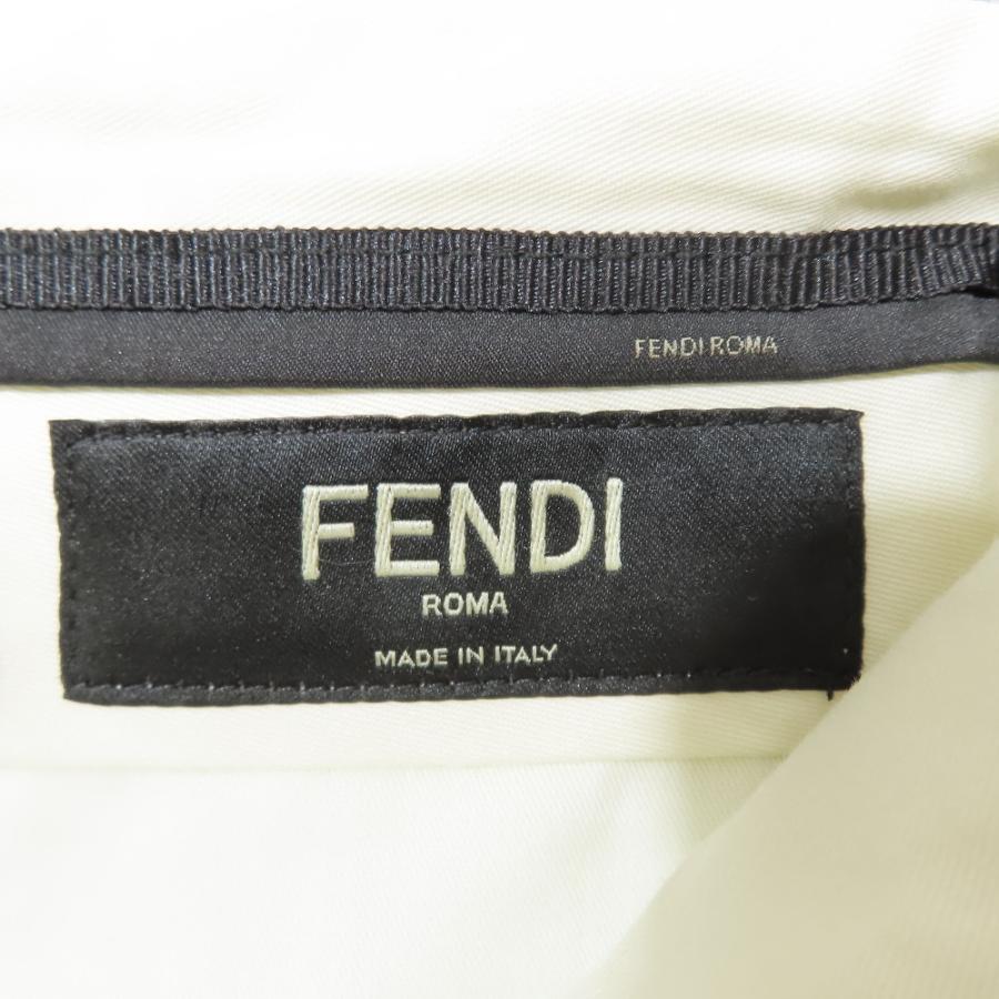 未使用 21aw FENDI フェンディ バミューダパンツ スラックス ショートパンツ FFロゴ金具 ハーフパンツ 2タック 無地 ワイド グレー 46 メンズ 古着 中古 | FENDI | 04