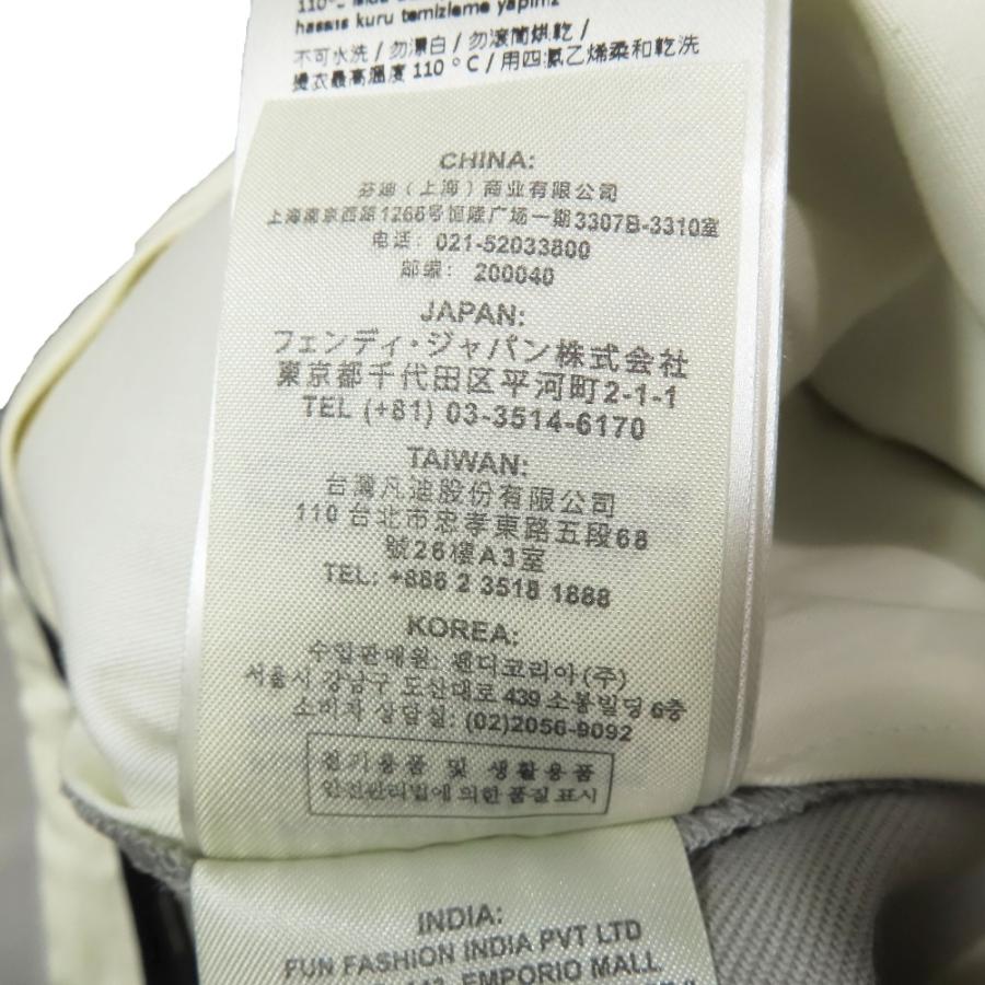未使用 21aw FENDI フェンディ バミューダパンツ スラックス ショートパンツ FFロゴ金具 ハーフパンツ 2タック 無地 ワイド グレー 46 メンズ 古着 中古 | FENDI | 07