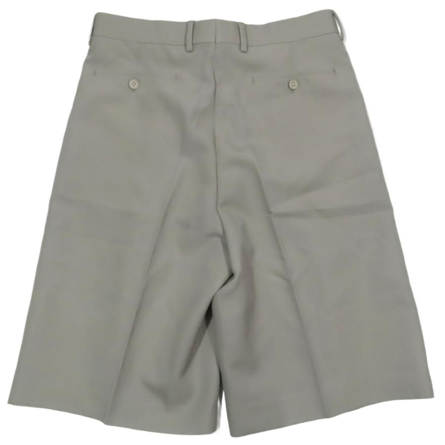 未使用 21aw FENDI フェンディ バミューダパンツ スラックス ショートパンツ FFロゴ金具 ハーフパンツ 2タック 無地 ワイド 48 グレー メンズ 古着 中古_1