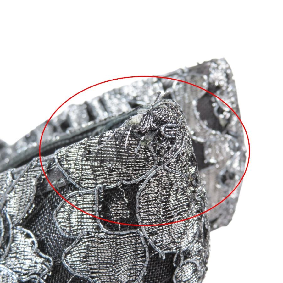 未使用 DOLCE&GABBANA ドルチェ＆ガッバーナ Bellucci 総レース ビジュー パンプス ミドルヒール シューズ 34 ブラック シルバー レディース 古着 中古 | DOLCE&GABBANA | 07