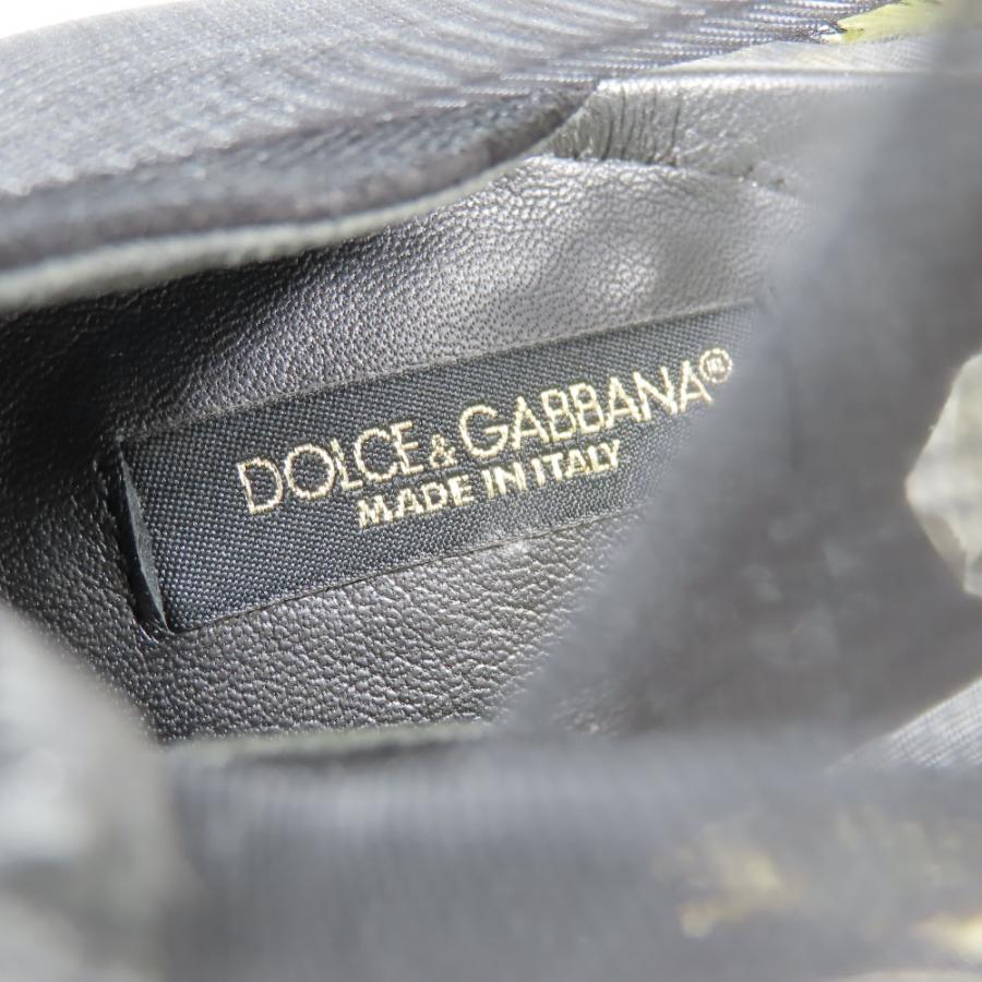 未使用 DOLCE&GABBANA ドルチェ＆ガッバーナ メッシュ ショートブーツ パンプス ハイヒール チュール 装飾 35 ブラック ゴールド レディース 古着 中古 | DOLCE&GABBANA | 05