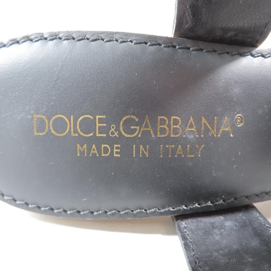 未使用 DOLCE&GABBANA ドルチェ＆ガッバーナ スタッズ ビジュー サンダル チャンキーヒール 厚底 パンプス シューズ 36 ブラック レディース 古着 中古 | DOLCE&GABBANA | 04