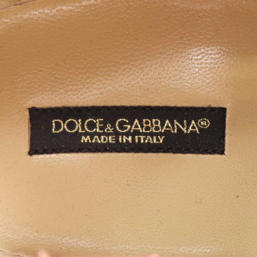 未使用 DOLCE&GABBANA ドルチェ＆ガッバーナ ラフィア 編み込み ドレスシューズ オックスフォード レースアップ 外羽根 37.5 レッド レディース 古着 中古 | DOLCE&GABBANA | 05