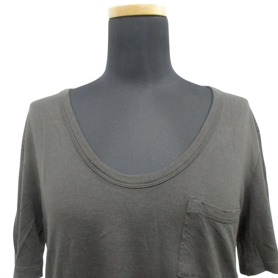 美品 T by Alexanderwang ティーバイアレキサンダーワン ストレッチ ポケット Tシャツ カットソー 半袖 丸首 サイズXS カーキ レディース 古着 中古 | alexanderwang | 04
