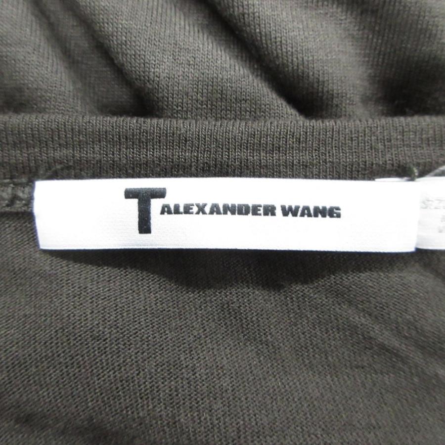 美品 T by Alexanderwang ティーバイアレキサンダーワン ストレッチ ポケット Tシャツ カットソー 半袖 丸首 サイズXS カーキ レディース 古着 中古 | alexanderwang | 06
