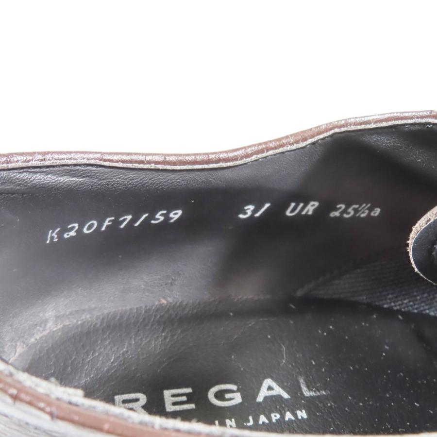 美品 REGAL リーガル ストレートチップ ドレスシューズ メダリオン ビジネス 革靴 レザーシューズ 25.5 ダークブラウン メンズ 古着 中古 | REGAL | 06