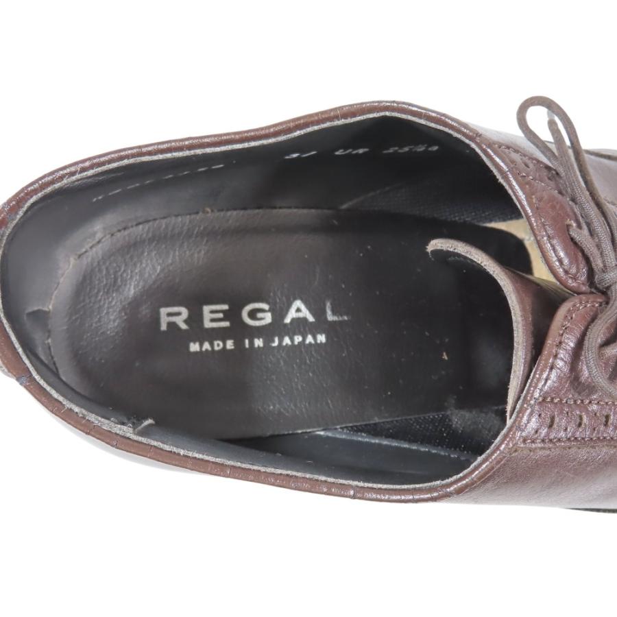 美品 REGAL リーガル ストレートチップ ドレスシューズ メダリオン ビジネス 革靴 レザーシューズ 25.5 ダークブラウン メンズ 古着 中古 | REGAL | 08