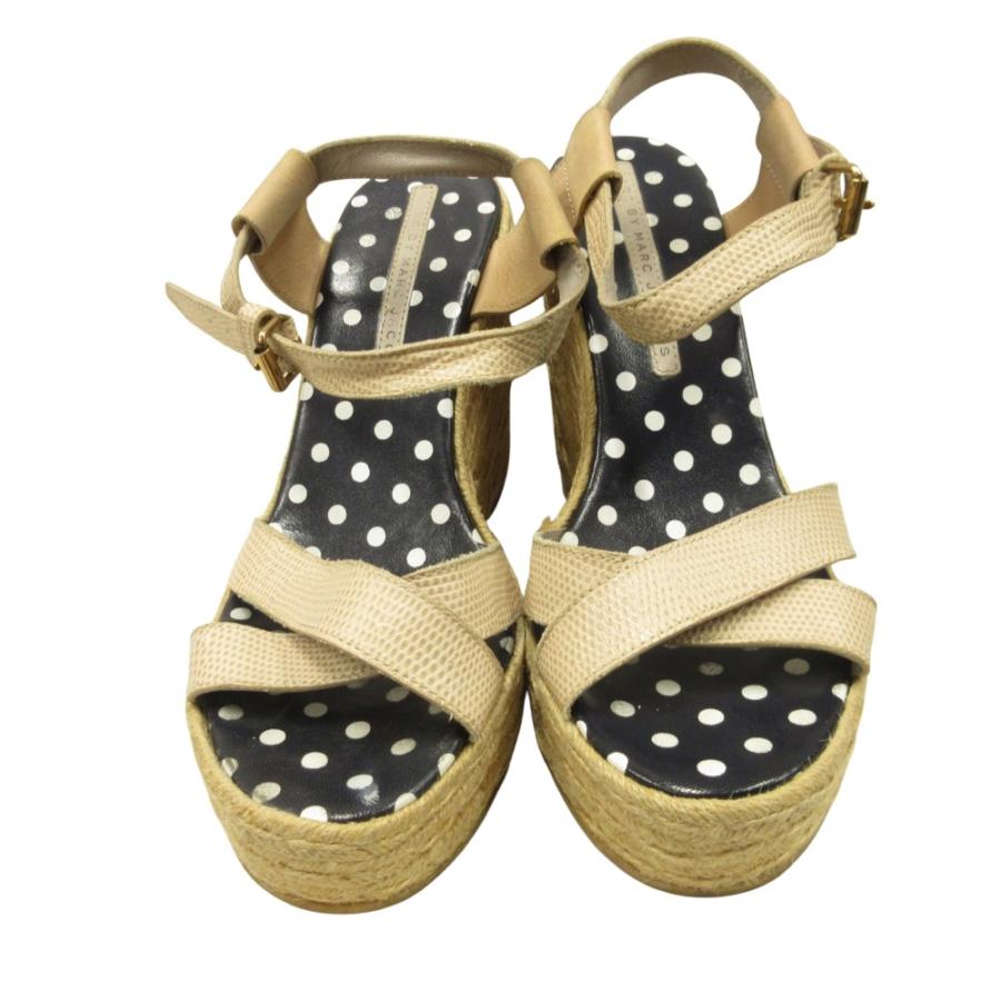 MARC by MARC JACOBS マークバイマークジェイコブス エスパドリーユ サンダル シューズ 靴 パイソン型押し レザー ベージュ レディース 古着 中古 | MARC BY MARC JACOBS | 03