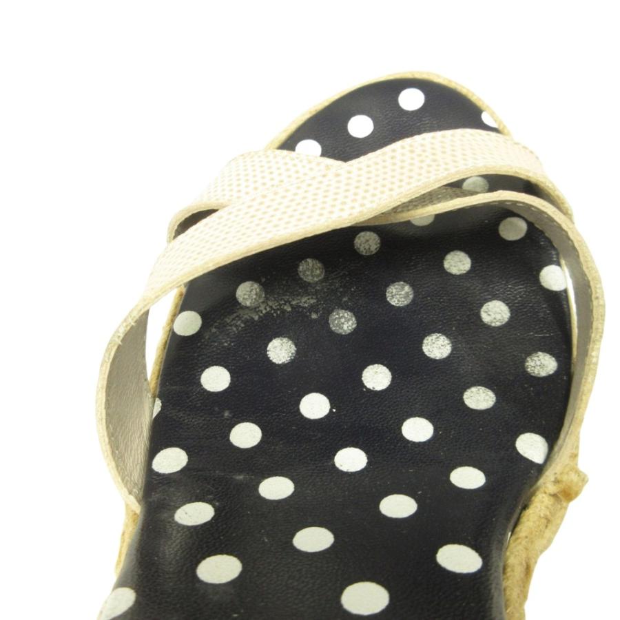 MARC by MARC JACOBS マークバイマークジェイコブス エスパドリーユ サンダル シューズ 靴 パイソン型押し レザー ベージュ レディース 古着 中古 | MARC BY MARC JACOBS | 05