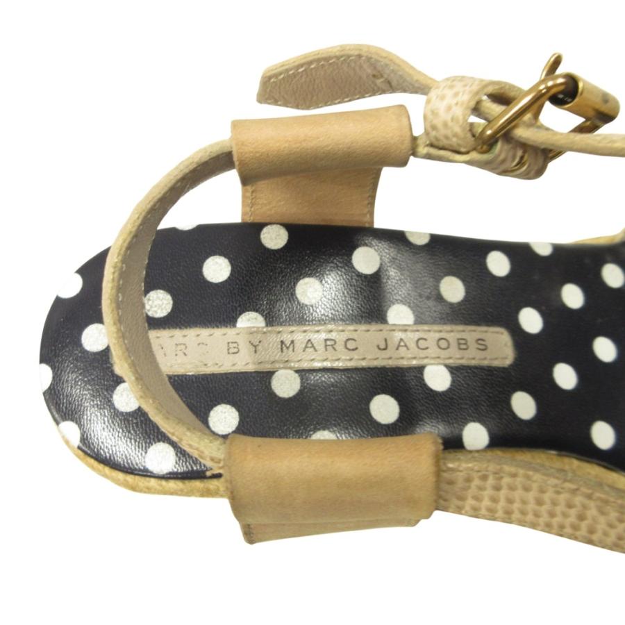 MARC by MARC JACOBS マークバイマークジェイコブス エスパドリーユ サンダル シューズ 靴 パイソン型押し レザー ベージュ レディース 古着 中古 | MARC BY MARC JACOBS | 07