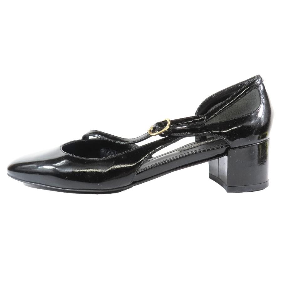 美品 DOLCE & GABBANA ドルチェアンドガッバーナ エナメルパンプス スクエアトゥ フォーマルシューズ 靴 シューズ ブラック 37 レディース 古着 中古 | DOLCE&GABBANA