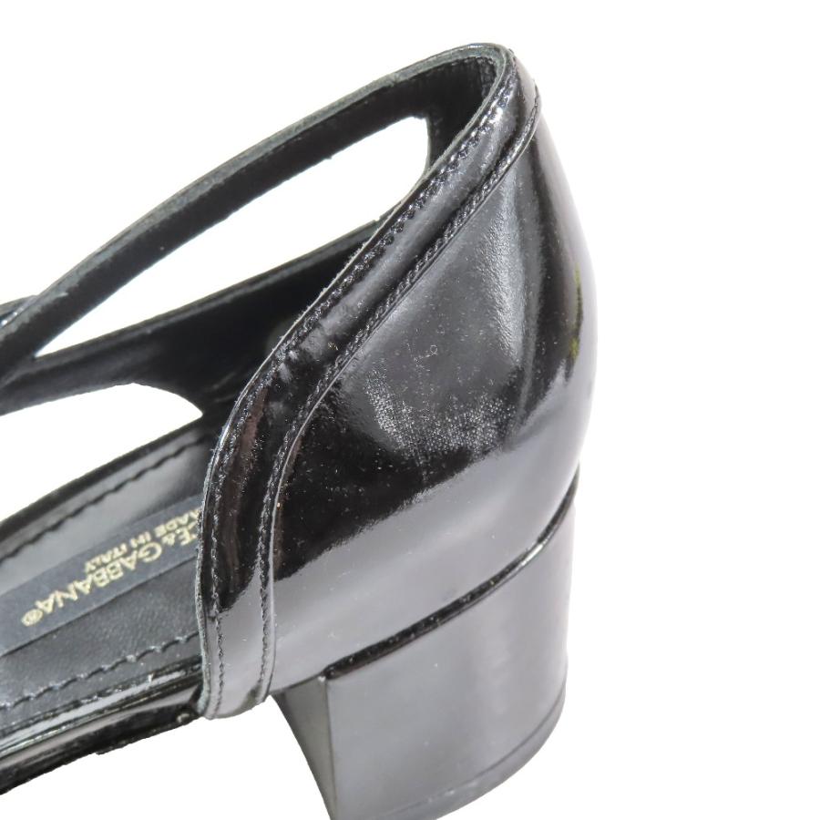 美品 DOLCE & GABBANA ドルチェアンドガッバーナ エナメルパンプス スクエアトゥ フォーマルシューズ 靴 シューズ ブラック 37 レディース 古着 中古 | DOLCE&GABBANA | 07