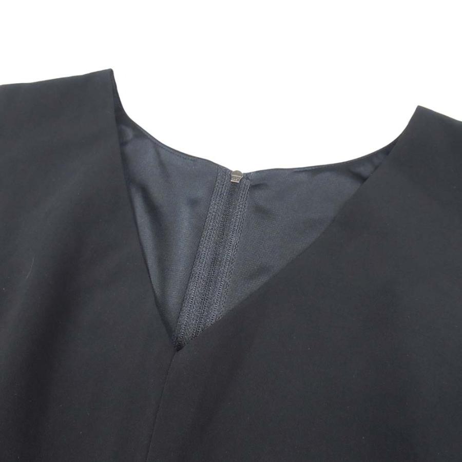 美品 18ss FOXEY NEW YORK フォクシー ノースリーブ ショートオールインワン コンビネゾン パンツドレス 38 黒 ブラック レディース 古着 中古 | FOXEY NEW YORK | 03