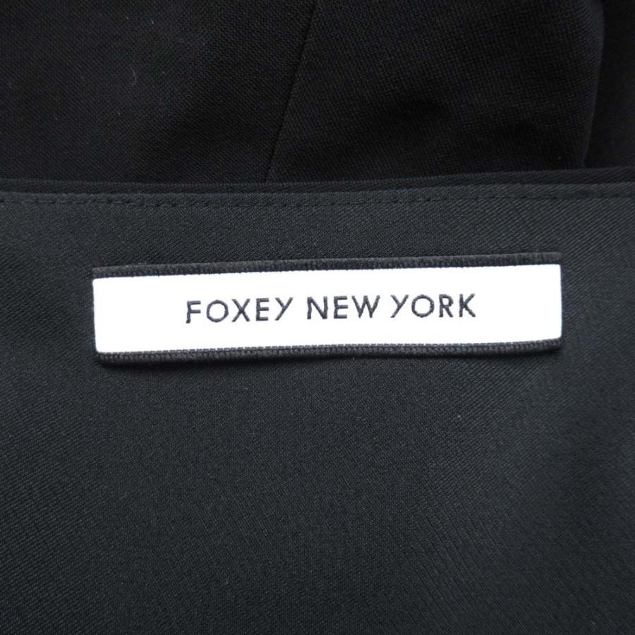 美品 18ss FOXEY NEW YORK フォクシー ノースリーブ ショートオールインワン コンビネゾン パンツドレス 38 黒 ブラック レディース 古着 中古 | FOXEY NEW YORK | 06