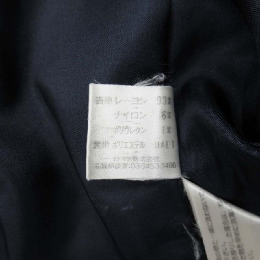 美品 courreges クレージュ サマーツイード スカートスーツ ダブルボタンジャケット 膝丈スカート セットアップ 11AR67 ネイビー レディース 古着 中古 | courreges | 08
