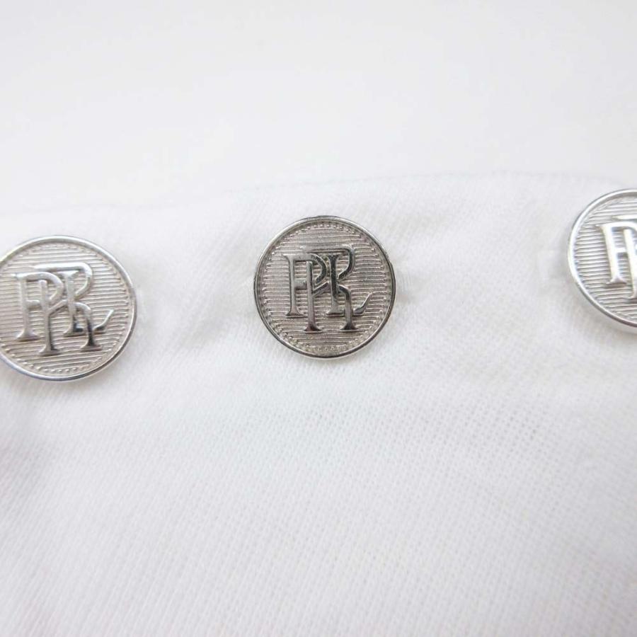 良品 POLO RALPH LAUREN ポロ ラルフローレン ノースリーブ カットソー ロゴボタン トップス コットン S 白 ホワイト レディース 古着 中古 | POLO RALPH LAUREN | 03