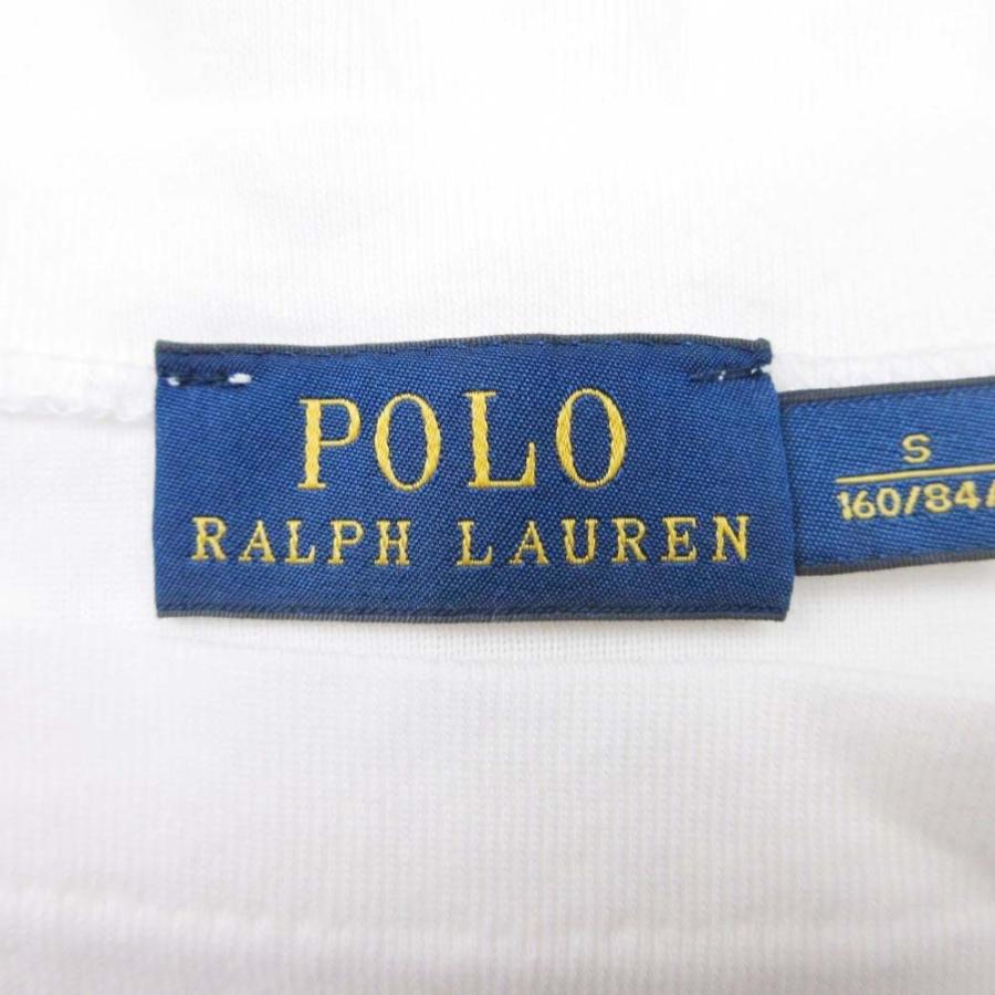 良品 POLO RALPH LAUREN ポロ ラルフローレン ノースリーブ カットソー ロゴボタン トップス コットン S 白 ホワイト レディース 古着 中古 | POLO RALPH LAUREN | 04