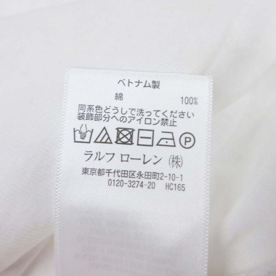 良品 POLO RALPH LAUREN ポロ ラルフローレン ノースリーブ カットソー ロゴボタン トップス コットン S 白 ホワイト レディース 古着 中古 | POLO RALPH LAUREN | 05