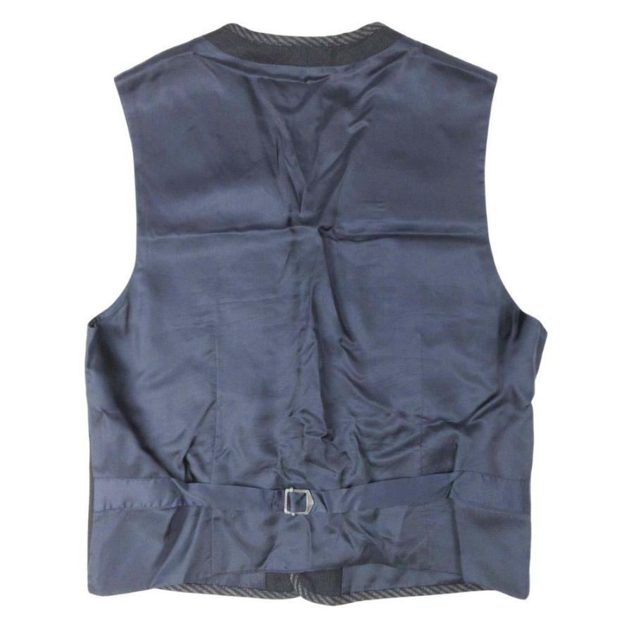 美品 90's DKNY ダナキャラン ニューヨーク リネン混 ベスト ジレ 異素材切替 Vネック ヴィンテージ S チャコール×ネイビー メンズ 古着 中古 | DKNY | 01