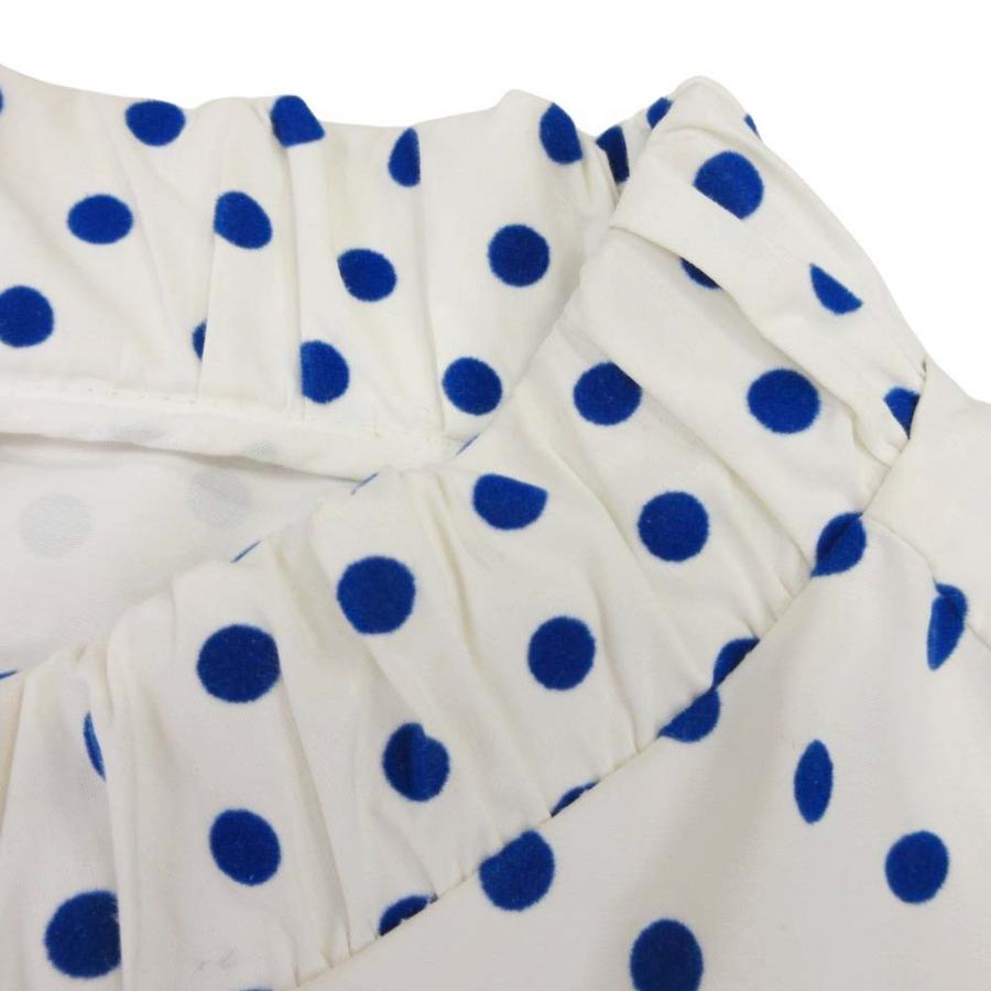 良品 10ss MARNI マルニ ドット ノーカラー ジップ ジャケット ブルゾン アウター 薄手 38 オフ白 オフホワイト×ブルー レディース 古着 中古 | MARNI | 03