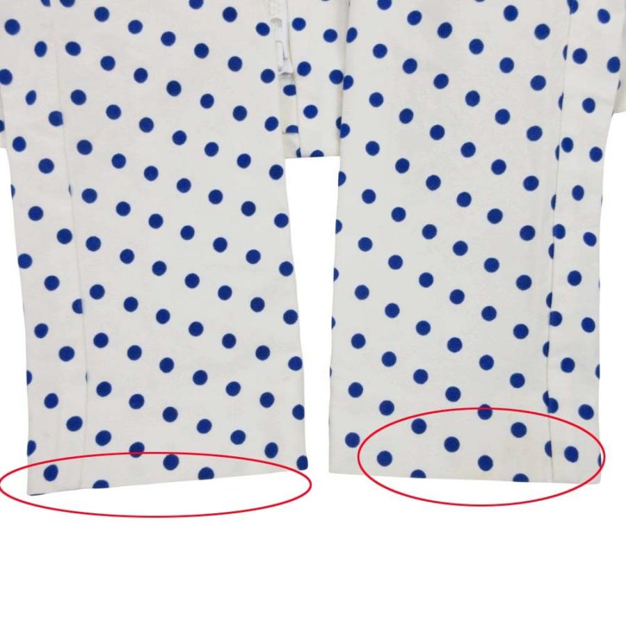 良品 10ss MARNI マルニ ドット ノーカラー ジップ ジャケット ブルゾン アウター 薄手 38 オフ白 オフホワイト×ブルー レディース 古着 中古 | MARNI | 08