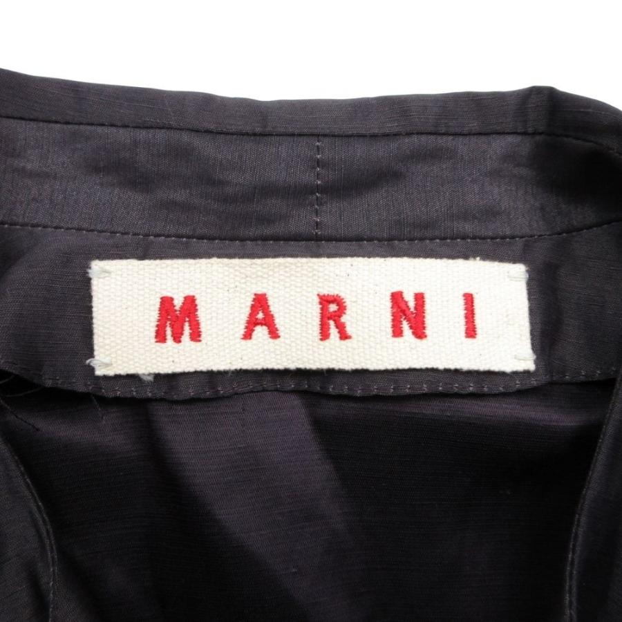 良品 10ss MARNI マルニ リネンブレンド オープン 変形テーラード ジャケット ブレザー ブルゾン アウター 36 紫系 レディース 古着 中古 | MARNI | 05