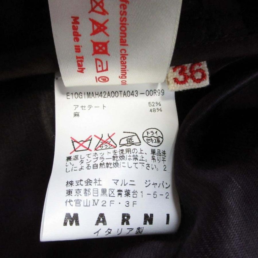 良品 10ss MARNI マルニ リネンブレンド オープン 変形テーラード ジャケット ブレザー ブルゾン アウター 36 紫系 レディース 古着 中古 | MARNI | 06