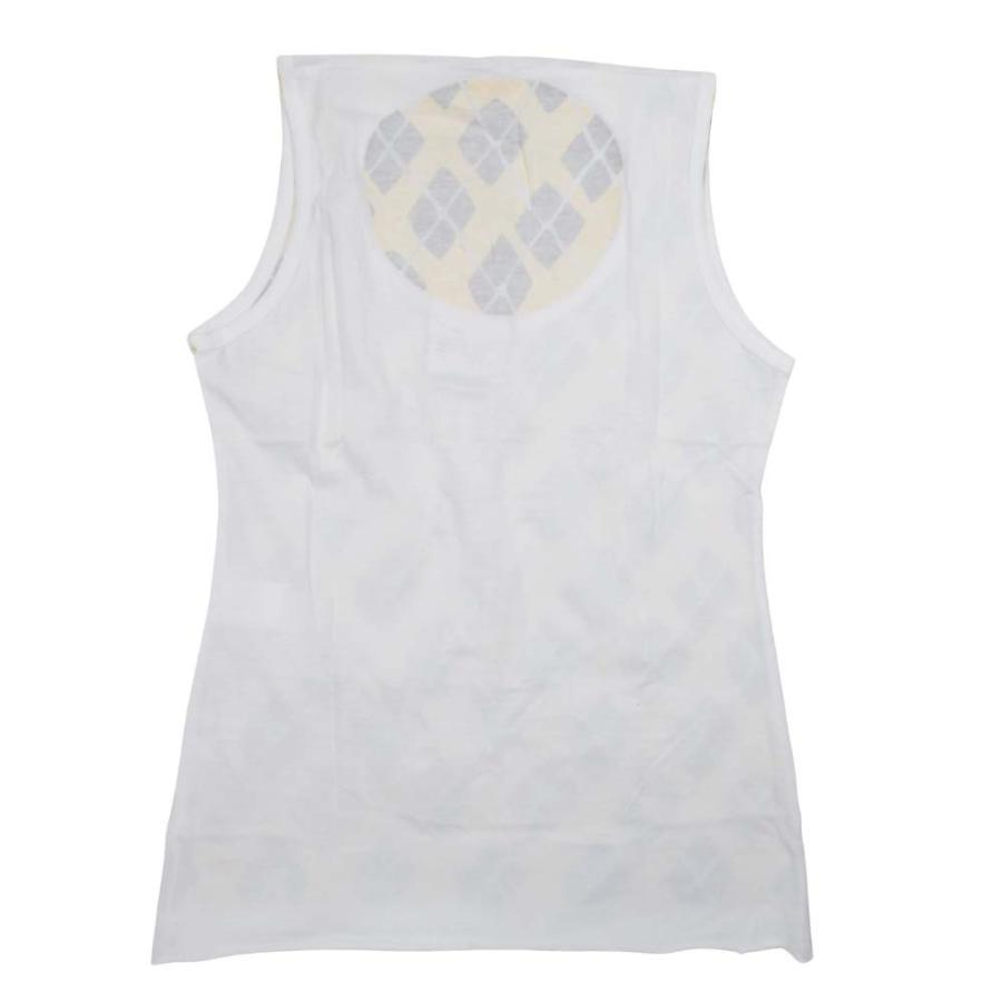未使用 11ss MARNI マルニ アーガイルチェック プリント タンクトップ 総柄 ノースリーブ Tシャツ 40 白 ホワイト 黄 茶 レディース 古着 中古 | MARNI | 01