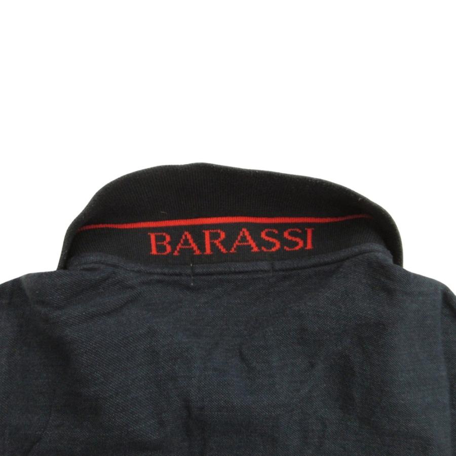 良品 barassi バラシ ポロシャツ カットソー ロゴ 刺繍 46 ネイビー メンズ 古着 中古 |  | 05