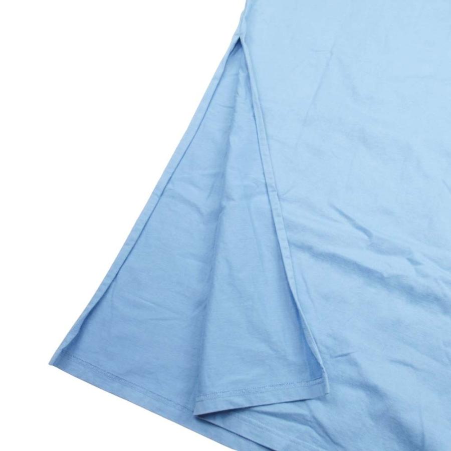 美品 HYKE ハイク サイドスリット Tシャツワンピース オーバーサイズ 半袖 カットソー 1 サックスブルー レディース 古着 中古 | HYKE | 02