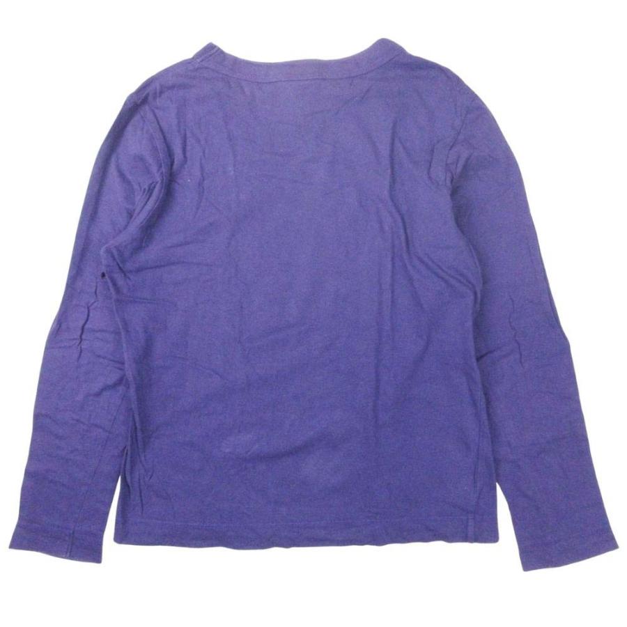 良品 homspun ホームスパン 天竺 コットン Tシャツ カットソー トップス ストレッチ 長袖 クルーネック S 紫 パープル レディース 古着 中古 | homspun | 01