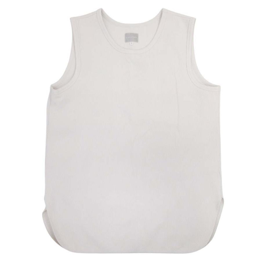 美品 CURLY＆CO カーリー WAFFLE TANK TOP ワッフル タンクトップ ノースリーブ カットソー トップス 3 アイボリー メンズ 古着 中古 | Curly