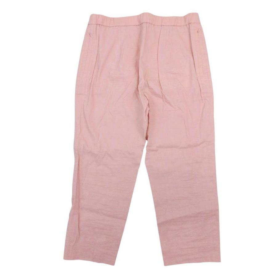 良品 Theory セオリー Organic Crunch Linen Basic Pull-On Pant リネン混 パンツ テーパード イージーウエスト 4 ピンク レディース 古着 中古 | theory | 01