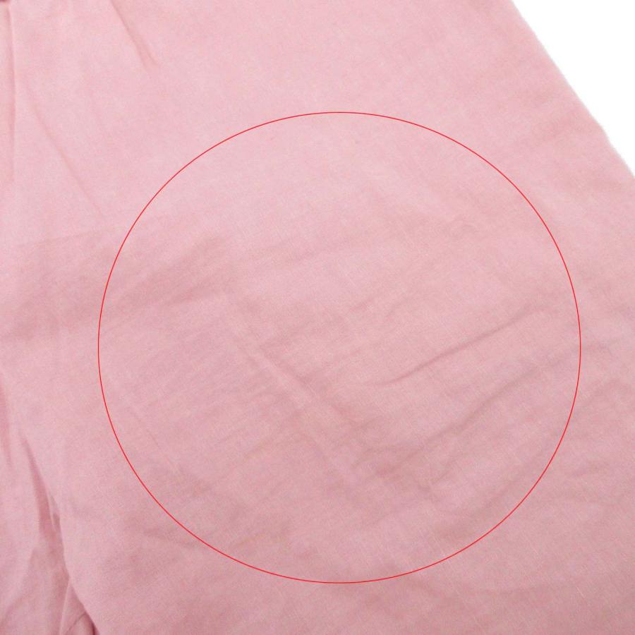 良品 Theory セオリー Organic Crunch Linen Basic Pull-On Pant リネン混 パンツ テーパード イージーウエスト 4 ピンク レディース 古着 中古 | theory | 06