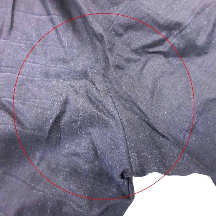 良品 Theory セオリー ECO CRUNCH WASH BASIC PULL ON PANT リネン混 パンツ イージーウエスト ストレッチ 4 黒 ブラック レディース 古着 中古 | theory | 05
