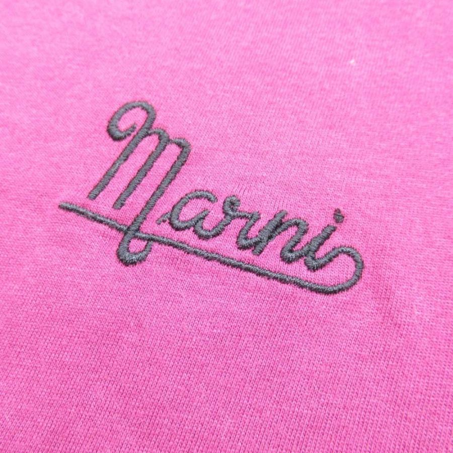 美品 22aw MARNI マルニ オーガニックコットン使用 ロゴ刺繍 Tシャツ クルーネック 半袖 カットソー 38 パープル レディース 古着 中古 | MARNI | 02