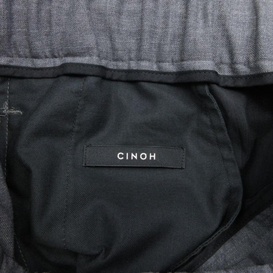 美品 23ss CINOH チノ サイドジップ ツイル リラックス テーパード パンツ イージーウエスト トラウザー センタープレス 44 グレー メンズ 古着 中古 | CINOH | 06