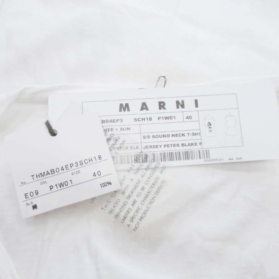 新品同様 09ss MARNI マルニ ピーターブレイク コラボ Tシャツ グラフィックプリント カットソー 40 白 ホワイト レディース 古着 中古 | MARNI | 05