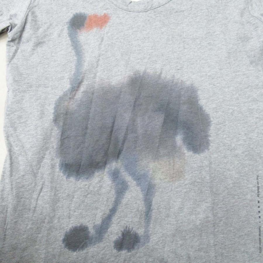 未使用 13ss MARNI マルニ ロプヴァンミエルロ コラボ Tシャツ ダチョウ グラフィックプリント カットソー 38 杢グレー レディース 古着 中古 | MARNI | 02
