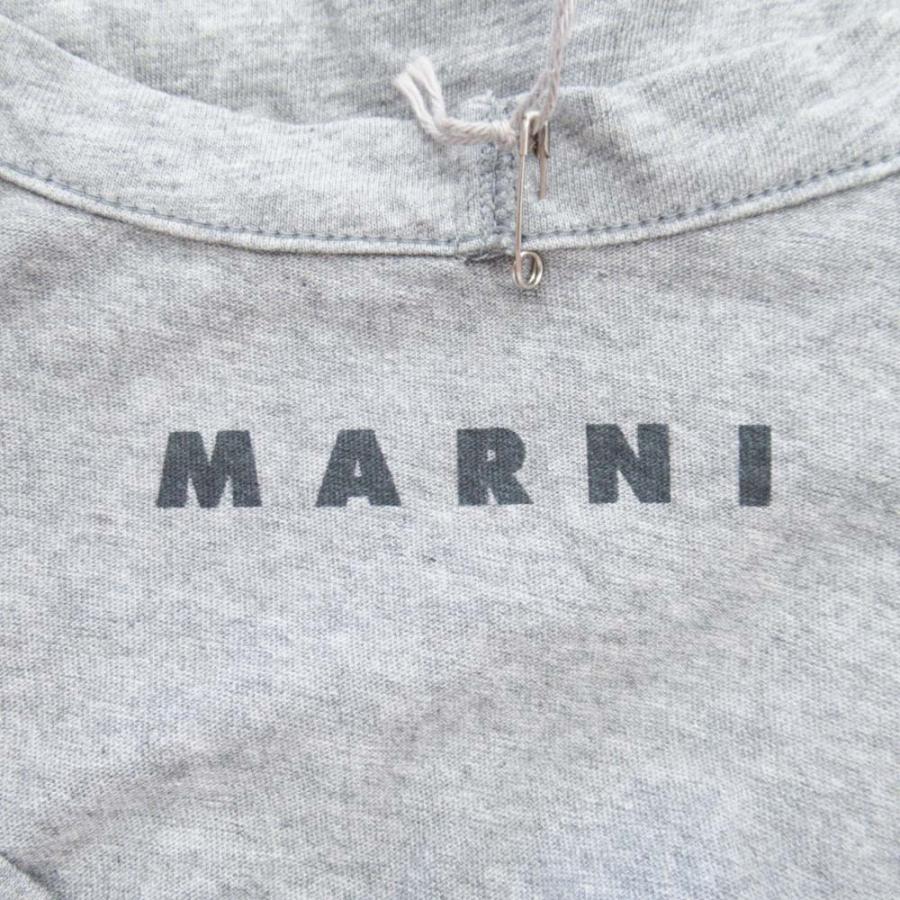 未使用 13ss MARNI マルニ ロプヴァンミエルロ コラボ Tシャツ ダチョウ グラフィックプリント カットソー 38 杢グレー レディース 古着 中古 | MARNI | 06