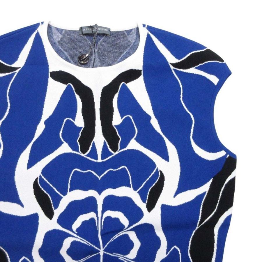 新品同様 15ss ALEXANDER MCQUEEN アレキサンダーマックイーン 総柄 タイト ニット ミニ ワンピース ドレス S マルチカラー レディース 古着 中古 | Alexander McQueen | 02