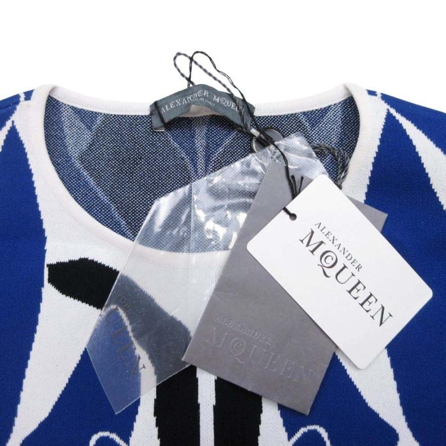 新品同様 15ss ALEXANDER MCQUEEN アレキサンダーマックイーン 総柄 タイト ニット ミニ ワンピース ドレス S マルチカラー レディース 古着 中古 | Alexander McQueen | 05