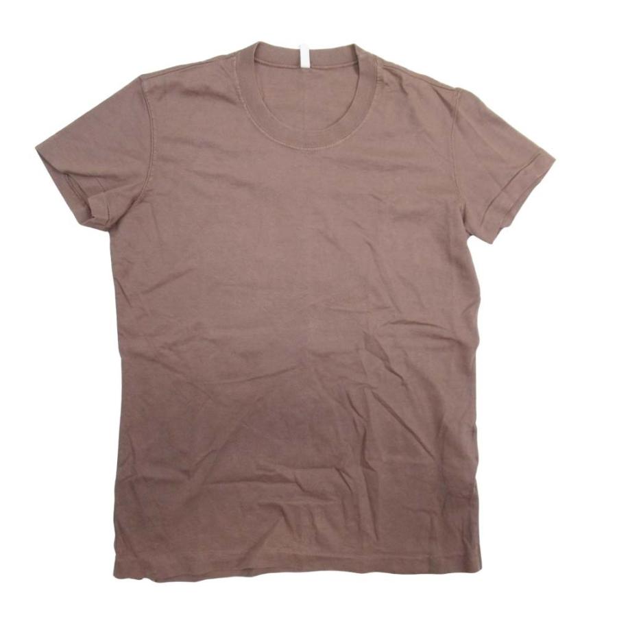 美品 creperie クレプリ 製品染め クルーネック Tシャツ 半袖 トップス カットソー 2 ブラウン レディース 古着 中古 | 