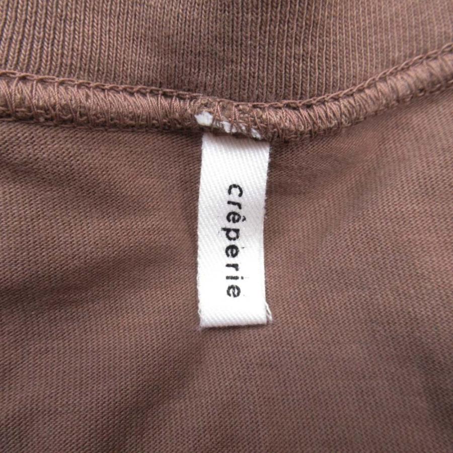 美品 creperie クレプリ 製品染め クルーネック Tシャツ 半袖 トップス カットソー 2 ブラウン レディース 古着 中古 |  | 03